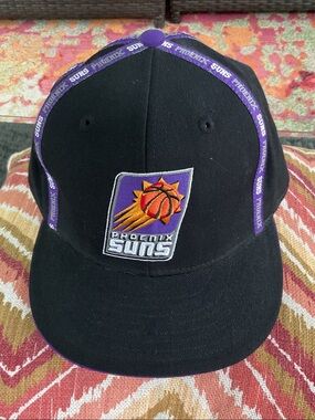 Reebok Phoenix Suns Black and Purple Snapback Hat